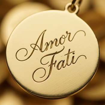 Disc pendant with script engraving