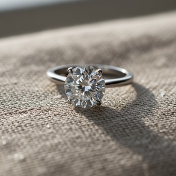 Diamond on linen