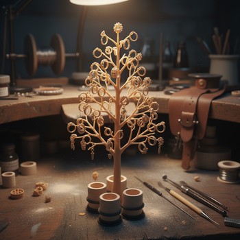 Wax tree prepared for investment
