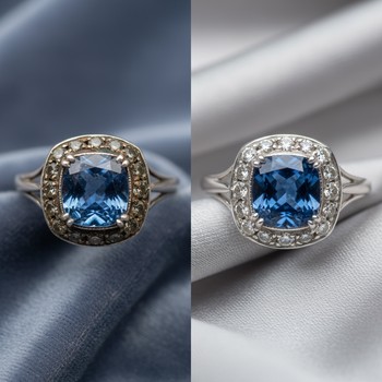 Finished ring with the heirloom stone in a bezel