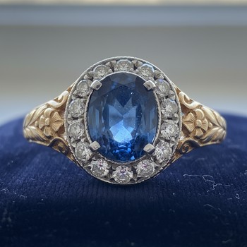 Heirloom ring after reset with bezel setting
