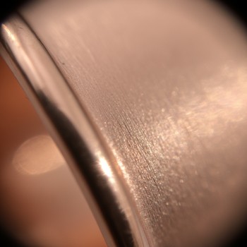 Blush tone 14k rose gold surface