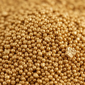 Close-up of 14k yellow gold grain