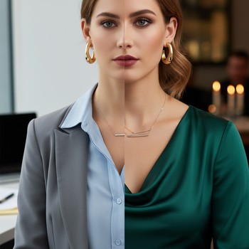 Desk to dinner: bar pendant with soft hoops