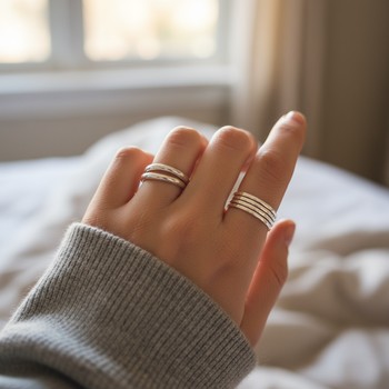 Weekend ease: twist band and silver stack